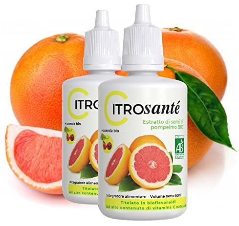Citrosanté - Extracto de semillas de pomelo orgánico 2 unidades de 50 ml