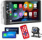 PolarLander Auto Stereo Carplay Android Auto 12v AutoRadio 2 DIN 7 Pulgadas Pantalla táctil Bluetooth Multimedia Auto Audio Autoradio Soporte cámara de visión Trasera