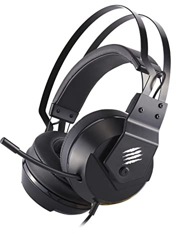 Mad Catz FREQ 2 Casque Gaming PC avec Micro Compatible PS5, PS4, Xbox Series, Nintendo Switch - Haut Parleur 40mm - Casque Gamer Filaire avec Microphone Rétractable Omnidirectionnel et télécommande