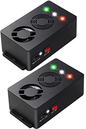 Angveirt Rodent Repellent Battery Operated Ultrasonic Mouse Repeller for Car Engines Squirrel Pest Repeller Under Hood Mice Deterrent for House Garage Attic Indoor 2 Pack