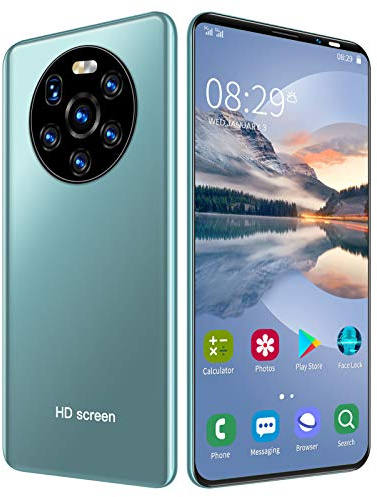 fasient1 Mate40 Pro Upplåst Mobiltelefon för Android 6 5.45in HD Helskärm Dual SIM 3G Smartphone, Dual-Core CPU, 1 GB + 8 GB, 2200 mAh Batteri, Dubbla Kameror, Ansiktsigenkänning (Grön)