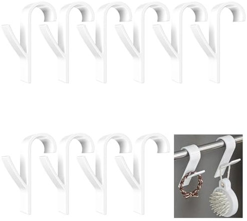 Lectorias 10 PCS Ganchos de Plástic Para Colgar, Toallero para Radiadores Baños, Perchas para Radiador, Gancho para Calentadores Toallas, para Colgars Ropa Sombreros, Colgador para Calentador, Blancas