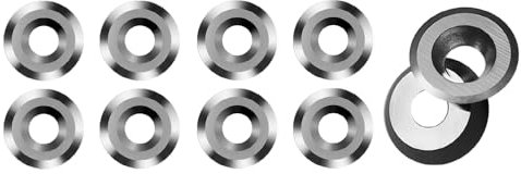 CDBP Woodturning NA 12×2.5mm-30° Round Carbide Insert Cutter Negative Rake Angle Replacement Blades for Hollower or Finisher Wood Turning Tools, 10pcs