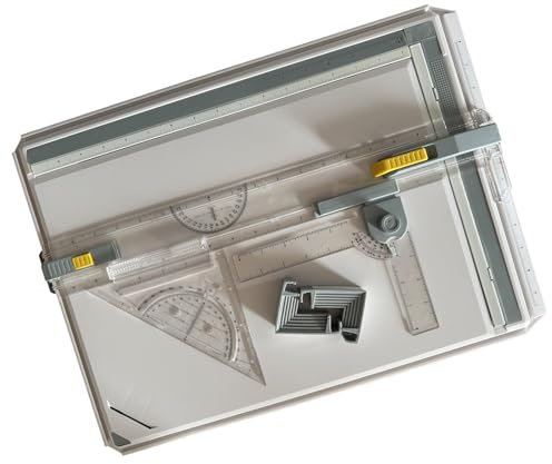 Amagogo A3 Zeichenbrett, Zeichentisch, Zeichenwerkzeug-Set, Verstellbarer Winkel, multifunktionales Schiebelineal, Zeichenbretttisch