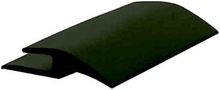 Roppe Rubber Tile Carpet Joiner Profile #50, Black, 7/32 H X 9' L X 7/8 W
