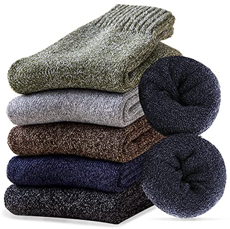 MOSOTECH Chaussettes Chaude Femme, Thermiques Chaussette Hiver, Épaisses Douces, Couleur Vive, Le Cadeau de Noël pour Femme, Taille 35-42