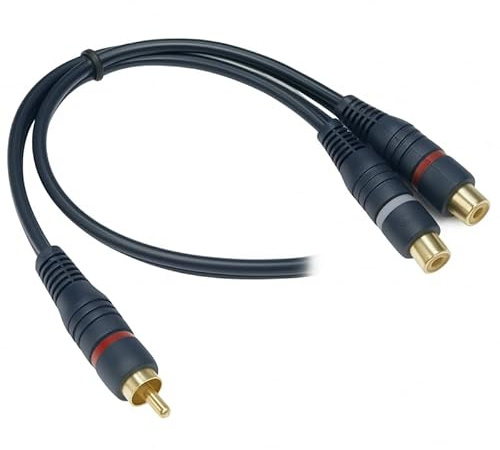T-ProTek Cavo a Y Cinch Y adattatore distributore subwoofer cavo RCA CAR Hi-Fi