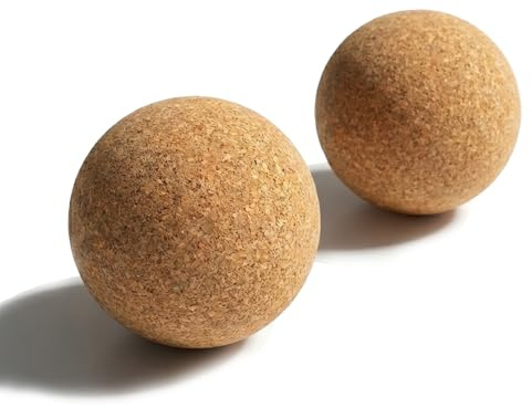2 PCS Cork Massage Ball,6cm Massage Trigger Point Therapy Ball | Cork Massage Ball for Relaxing Muscle Tension Relief, Myofascial Release, Yoga,Deep Tissue Trigger Point Therapy Massage Tool