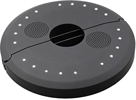 Lumisky Lampada ombrellone da giardino multicolore senza fili su batteria con altoparlante Bluetooth SOLY Play a LED RGB 3 cm, ABS, nero, 30 x 30 x H3