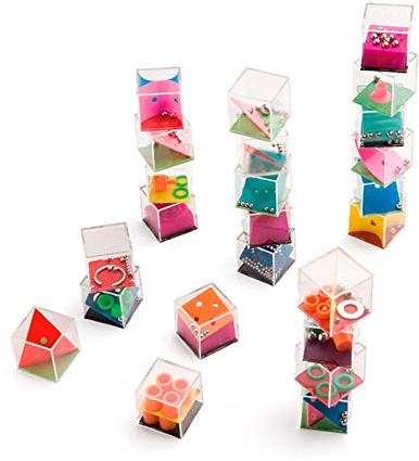 Caja con 24 Juegos de Habilidad. Juegos Infantiles, Adultos, niños, niñas de Habilidad. Ideal para los colegios. Regalos para cumpleaños, Detalles para Invitados Eventos Infantiles