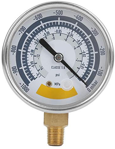 Vakuum-Manometer für Wasser, und Gas, Edelstahlgehäuse, 0~1000 MPa, 2,5-Zoll-Zifferblatt