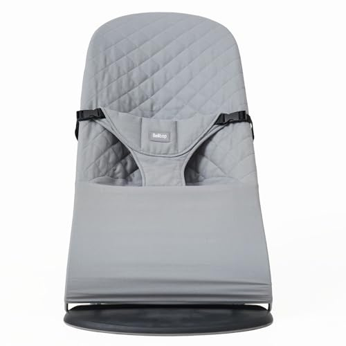 Housse transat bébé. Housse Belltop Compatible avec transat Babybjörn - Balance, Soft et Bliss. (Coton: hypoallergénique et Respirante). Couverture de hamac Ergonomique (Gris)