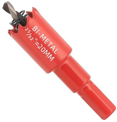 GARHWAL Sierra bimetálica 20 mm, broca perforadora, adaptador triangular y broca de centrado. Corte preciso y rápido de madera, plástico, yeso y metal.