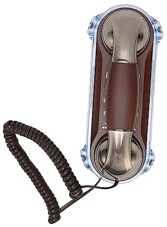 Retro Väggtelefon, Fast Telefon med Sladd med Inkommande Telegramblixt Stöd för Ringsignaljustering och Ljuduppringning, Mute-funktion och återuppringning och Pausfunktion