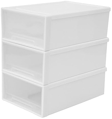 Cabilock Organizador De Cajones Apilable De 3 Niveles Caja De Almacenamiento Para Escritorio Y Cosméticos Con Gran Capacidad Para Hogar Y Oficina
