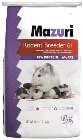 Mazuri Rodent Breeder 6F Diet | Rat Food and Mouse Food (40 LB)