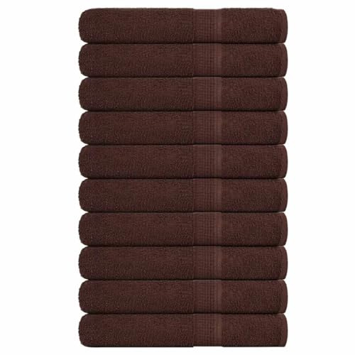 Genérico Toallas de Sauna 10 uds 100% algodón marrón 80x200 cm 360 gsm,Toallas-136769