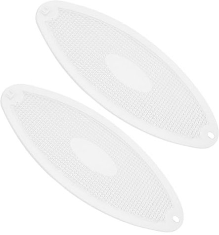 POPETPOP 2pcs Smoke Machine Accessory Range Hood Light Panel Oval Plastic Lamp Cover Hue for Kitchen Restaurant