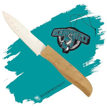 Scorprotect® Keramikmesser 10 cm Klinge zum Schneiden von Isolierung + Scorprotect® Duftbaum