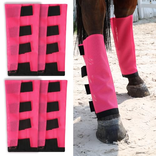 Wizbrio Fine Mesh Horse Fly Boots & Leggings, 4-Pack, Large