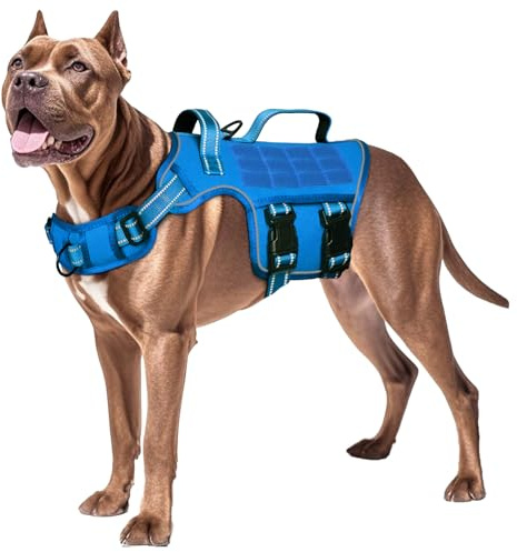 RunFido Dog Harness for Large Dogs, No Pull Tactical Vest with Front Clips