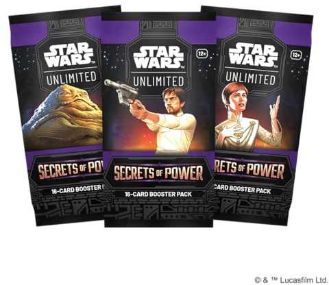 Asmodee - FFG - Star Wars: Unlimited Trading Card Game - Secrets of Power - Booster mit 16 Karten - TCG für Kinder und Erwachsene, Alter 12+, 2+ Spieler, 20 Minuten, Englisch