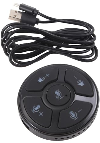 Gishbjka Microfono per Conferenze USB da Tavolo, Altoparlante, 360°, Omnidirezionale, per Computer, PC, Microfono A Condensatore, Funzione di Silenziamento per Laptop