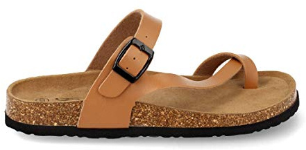 shoes&blues.es Sandalia de Dedo Mujer Tipo Esclava con Tira Cruzada y Planta Anatomica Bio. Primavera Verano 2020.