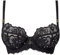Ann Summers The Icon Fuller Bust Lace Bra, Women's Plunge, Underwired, Padded - Cup Size DD-G Black
