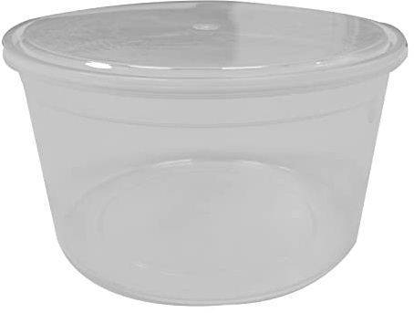 M1SS 4000ML Large Airtight Round Food Storage Containers with Lid Stackable Leakproof Plastic Food Containers Freezer, Microwave and Dishwasher Safe BPA Free Clear Food Containers