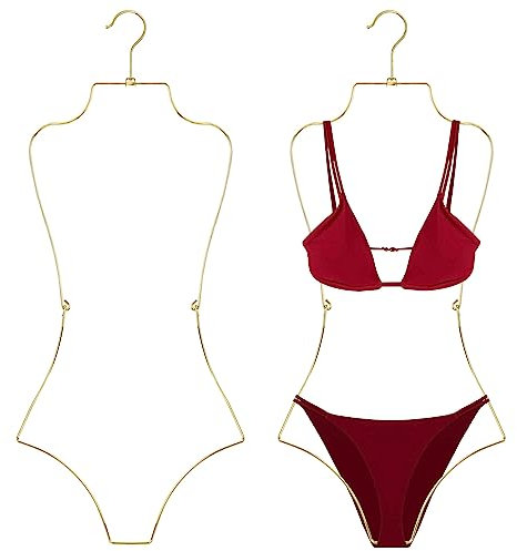 ZEDODIER Confezione da 10 appendiabiti per biancheria intima, gancio girevole superiore, per costumi da bagno, bikini e costumi da bagno, organizer per riporre e mostrare la forma della silhouette,
