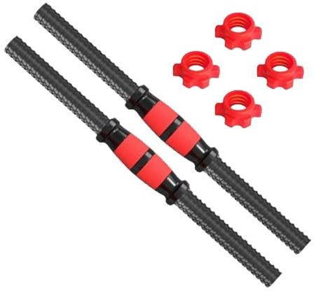 Harilla 2x Barras con Mancuernas Juego de Pesas con 4 Tuercas Barra con Barra para Entrenamiento de Fuerza, 55cm