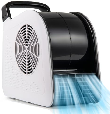 COSTWAY Golvfläkt, 130 W, 3 hastigheter och 185° vridbart huvud, blåsmaskin för torkning och ventilation, golvfläkt för hemmabruk och kommersiell