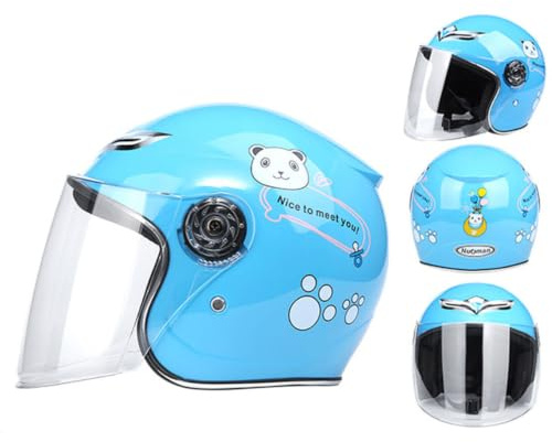 Casque Intégral pour Garçon et Filles Bleu en PP, 1 Pièce, Protection Yeux