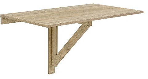 [en.casa] Wandklapptisch 100x60x58cm Klappbarer Schreibtisch Wandtisch Tisch Platzsparend Eichen-Optik