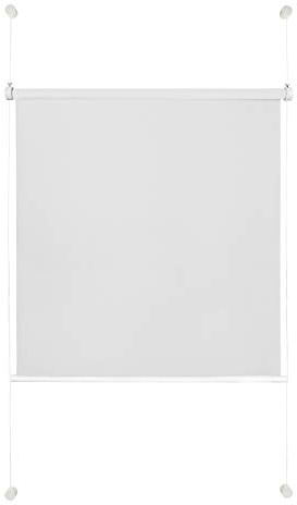 ondeco Tageslicht-Rollo ohne Bohren, Klemmrollo für Fenster und Türen, Klemmfix Sichtschutz, Sonnenschutz Fenster innen Alternative Plissee Weiß 40x130 cm