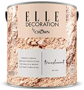 Crown ELLE DECORATION Translucent No. 502, 2,5 L, extra-matte Premium Wandfarbe für Innen, für Wände und Holz, hohe Deckkraft, Innenfarbe,neutraler Farbton