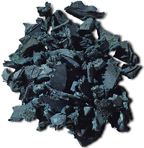 NuPlay Rubber Mulch Landscaping Bark – Rubber Nugget Weed Barrier Garden Ground Cover, 4 Pack, Blue