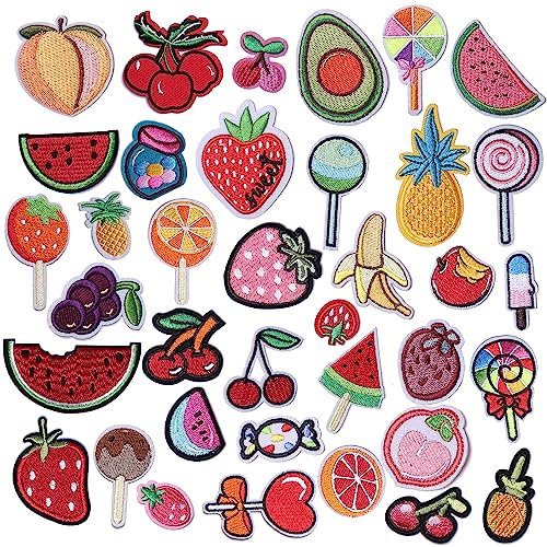 GYGYL 40 Stück Flicken zum Aufbügeln oder Aufbügeln für Jacken, Jeans, Hosen, Rucksäcke, Kleidung