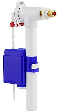 ATCO® Vanne de remplissage de chasse d'eau universelle en métal avec raccord flotteur 3/8 pour salle de bain et toilettes d'invités