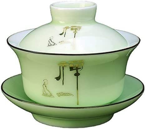 Tasse, überzogene Schale, Teetasse, Spezialkeramik, einzelne Teeschale, weißes Porzellan-Kungfu-Teeset, Jingdezhen blaue und weiße kleine Teeschale aus Porzellan mit Deckel, handgefertigtes Teeset, Un