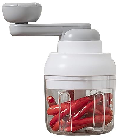 Tritatutto Manuale, tritaverdure Senza Fili con manovella, Strumento per integratori Alimentari Frullatore per Alimenti Rotante a Mano per Cipolla, Aglio, Frutta