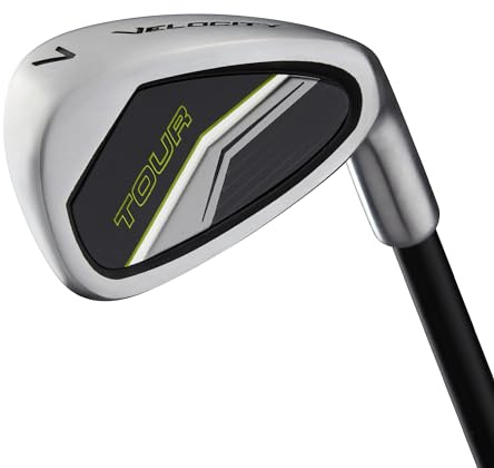 Wilson Tour Velocity, Junior Golf 7 Iron Wedge Unisex-Adolescente, Nero/Grigio