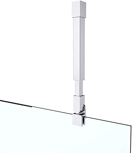 Stainless Steel Shower Wall and Ceiling Support Bar Stabilizer for Shower Enclosures Round Design with Adjustable Length for Glass Thicknesses 6 10mm GS34 (730 1200mm)
