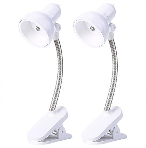 NHQZ 2 pezzo Lampada da Lettura, 360°Flessibile Luce per Lettura Libri a Letto, LED,Modalità Dimmerabile Clip Luce Lettura Perfetto Per Gli Amanti Dei Libri