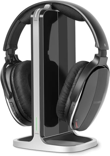 Daysnew Funkkopfhörer Kabellos für TV – TV Kopfhörer Kabellos mit Ladestation & RF-Sender, Seniorenfreundliche Over-Ear Kopfhörer für Fernseher, Kompatibel mit den meisten Fernsehern