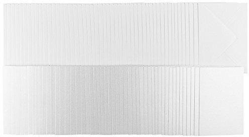 Ideen mit Herz Klappkarten-Set blanko | Premium-Perlmutt-Papier | 50 Faltkarten (270 g/m²) & 50 Umschläge (120 g/m²) | Grußkarten & Einladungskarten für Hochzeit & Geburtstag basteln | Din B6 | weiß