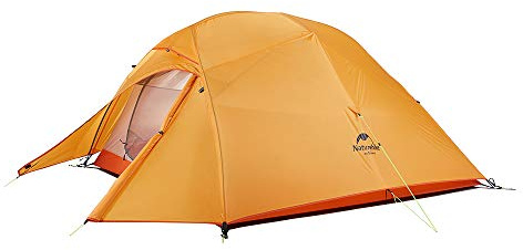 Naturehike Cloud-up 3 Tente Légère Tente 3 Personnes Camping et Trekking 3-4 Saisons(Orange Upgrade 210T)