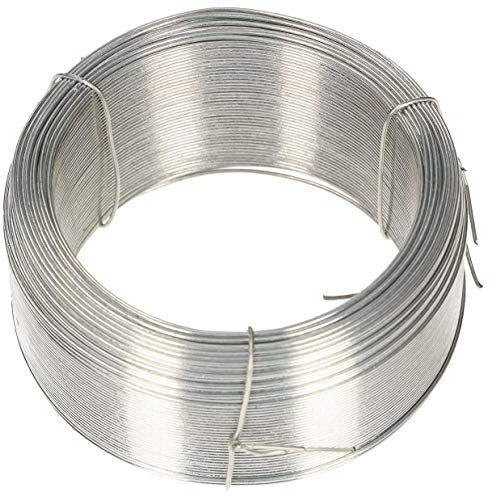 KOTARBAU® Gartendraht 0,8 mm 100m Pflanzendraht Basteldraht Bindedraht Spanndraht Zaundraht zum Binden von Pflanzen verzinkt Silber