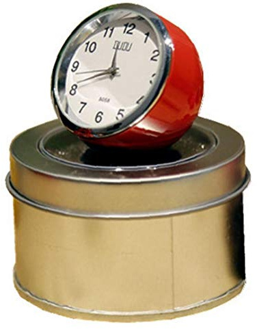 Hotaden Rétro exquise Mini Horloge de Table en Option Multicolor Circulaire en métal Table Horloge Aiguille Horloge de Bureau (Couleur aléatoire)